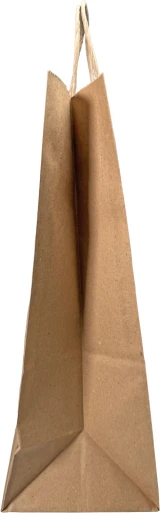 Side Gusset of 10 x 5 x 13 Kraft Paper Bag wih Twist Handle