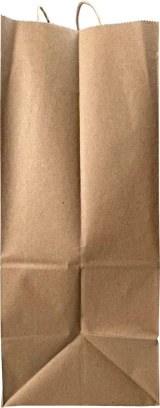 Side Gusset of 13 x 7 x 17 Kraft Paper Bag wih Twist Handle