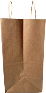 Side Gusset of 16 x 6 x 12 Kraft Paper Bag wih Twist Handle