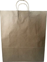 Front or Back of 16 x 6 x 19 Kraft Paper Bag wih Twist Handle