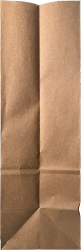 Side Gusset of 16 x 6 x 19 Kraft Paper Bag wih Twist Handle