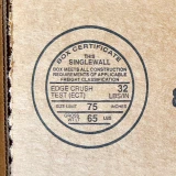 Close up of 8 x 8 x 4 Corrugated Flat Box Box Certificate