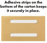 Adhesive Strips in the bottom of PaperEZ® WrapBox Honeycomb Packing Paper Void Fill