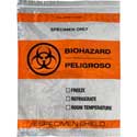 Formalin Storage Bags, Zip-Close Biohazard Specimen Bags, 3 mil, Saranex®,  12 x 12, case/1000