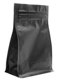 16 oz Block Bottom Side Gusseted Bag, 4-3/8 x 3-1/8 x 10-7/8 – Matte Black - No