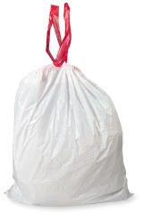 White 13 Gallon Drawstring Trash Bags - 120 Bags