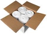 Case of White 13 Gallon Drawstring Trash Bags - 200 Bags