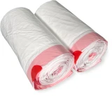 White 13 Gallon Drawstring Trash Bags - 120 Bags on Rolls