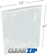 Assorted Clear Zipper Bags HEAVY-DUTY 4-Mil Reclosable Fishing