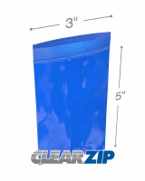 Blue Small Ziplock 1.75 X 1.75 inch Reclosable Bags 175175
