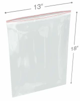 16x16” 3 Mil Ziplock Bags, Slide Seal 16” x 16” Reclosable