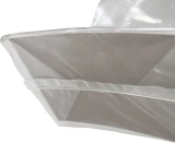 Bottom Gusset of 6.75 x 4.75 x 8.5 Polypropylene Bag with Handles