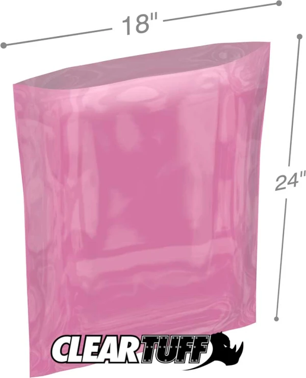 2 Mil 18 x 24 Antistatic Poly Bags