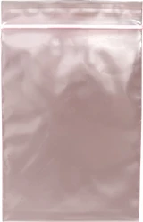 White Zipper of 4 x 6 4 Mil Pink Anti Static locking Bags