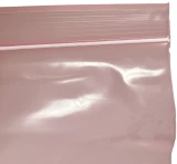 6x8 4 Mil anti static pink locking bags White Ziplock Side