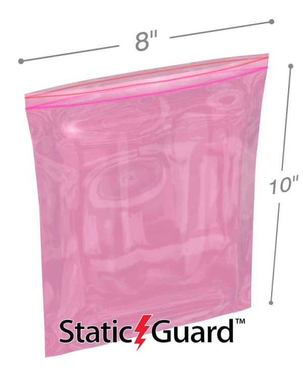 8x10 4 Mil anti static locking bags