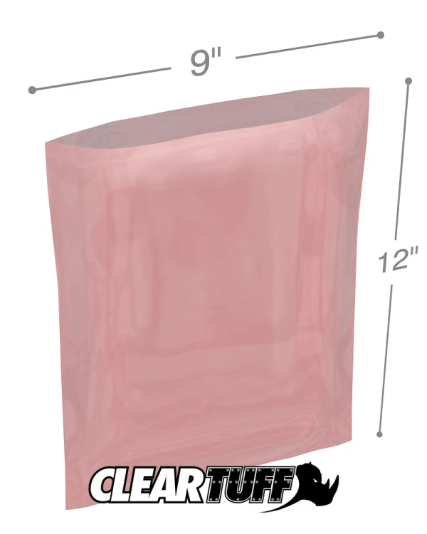 2 Mil 9 x 12 Antistatic Poly Bags