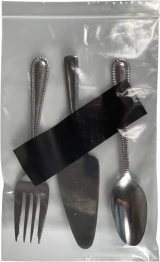 Anti-Tarnish Strips 2 x 7 in Clearzip Bag with Silverware