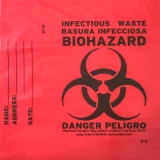 12-16 Gallon Red Medical Waste Trash Bags - 1.3 Mil