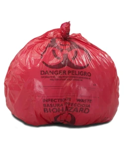 8-10 Gallon Medical Waste Trash Bags - 1.3 Mil