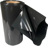 4 Mil 4 ft. x 100 ft. Black Plastic Sheeting (Construction & Agriculture Film) on Roll Folds