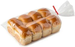8" x 4" x 18" 1 Mil Poly Bakery Bread Bags