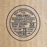 Close up of 12 x 8 x 4 Corrugated Standard  Box Certificate