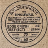 32 ECT Edge Crush Test Certificate 12 x 8 x 8 Corrugated Standard Boxes