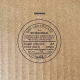 Close up of 16 x 16 x 12 Corrugated Standard Box Certificate