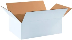 17.25" x 11.25" x 6" White Cardboard Boxes