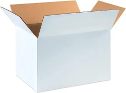 18" x 12" x 12" White Cardboard Boxes