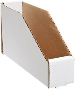 2" x 9" x 4 1/2" Open Top White Bin Boxes