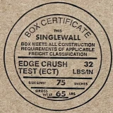 32 ECT Edge Crush Test Certificate 20 x 20 x 12 Corrugated Standard Boxes