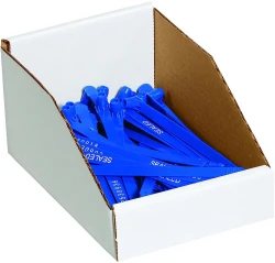 6" x 9" x 4 1/2" Open Top White Bin Boxes