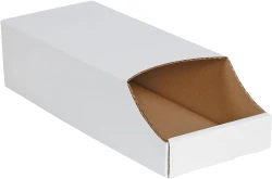 7" x 18" x 4 1/2" White Stackable Bin Boxes