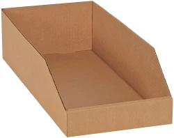 8" x 12" x 4 1/2" Kraft Open Top Bin Boxes