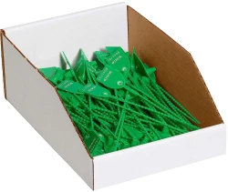8" x 15" x 4 1/2" Open Top White Bin Boxes