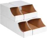 White Stackable Bin Boxes