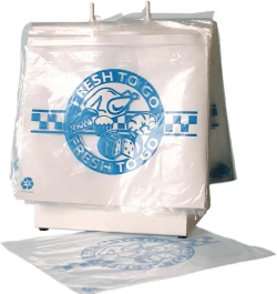 10" x 8" Zipper Saddle Pack Deli Bags Printed "Fresh to Go"