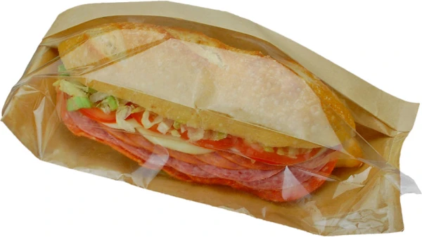 4.25 x 2.75 x 11.75 #ReadyFresh Kraft Paper Sandwich Bag with Window