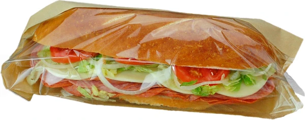 4.25 x 2.75 x 16.75 #ReadyFresh Kraft Paper Sandwich Bag with Window