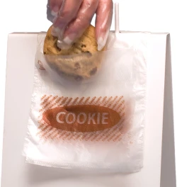 5.5" x 5.5" + 1.5" Flip Top Saddle Pack Deli Bag Printed "Cookie"