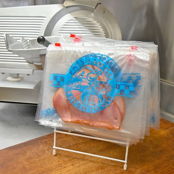 10 x 8 Slide Seal Saddle Pack Deli Bags Printed Fresh to Go 1 Mil