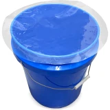 14 4 Mil Poly Disc Bucket Lid Liner on Bucket