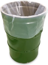 Clear 38 x 60 6 mil 55 Gallon Drum Liner Bags in Green 55 Gallon Drum