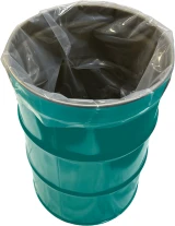 55 Gallon Drum Round Bottom Liners - 8 Mil Clear Plastic 38 x 40