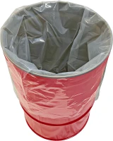 55 Gallon Drum Round Bottom Liners - 10 Mil Clear Plastic 38 x 56