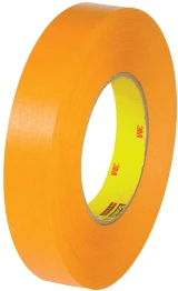 Orange 3M 2525 1 inch x 60 yd 9.5 mil Scotch Perform Flatback Tape