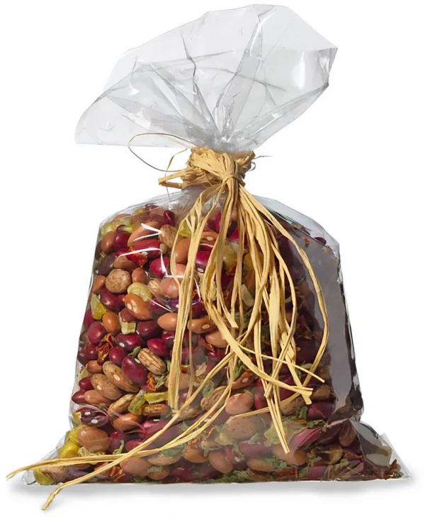 4.5 x 2.25 x 11 Crimp Bottom Side Gusset Cello Bags 1.5 Mil