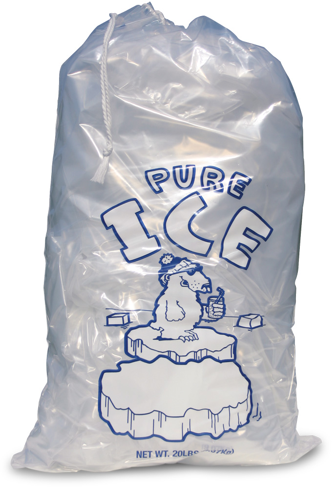 20 lb drawstring Ice bags | 14.5\